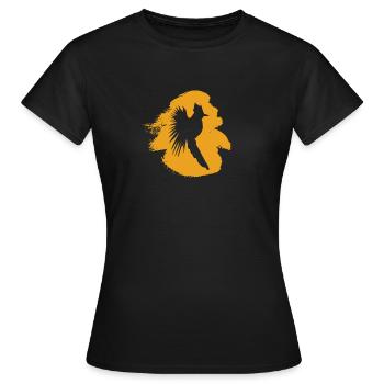 Vogel Fliegen Vogel - Frauen T-Shirt - Schwarz - Vorne - AI Model Female 172 dark (172cm)