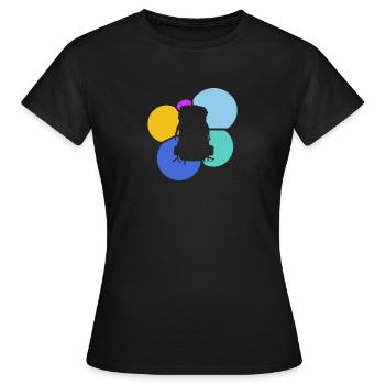 Randonnée Randonnée Randonnée - T-shirt Femme - noir - Devant - AI Model Female 172 dark (172cm)