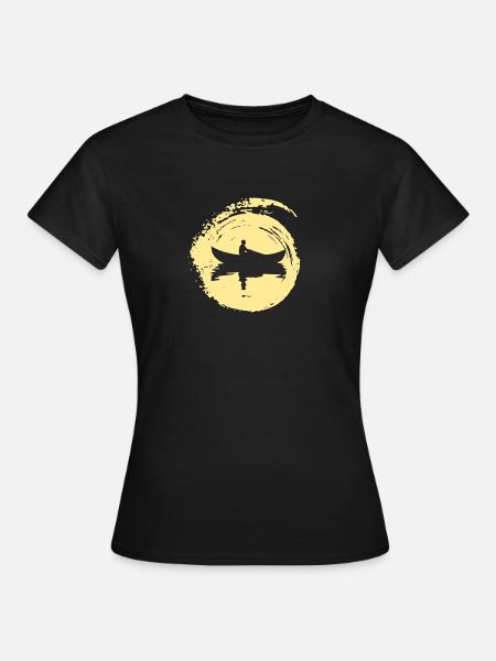 Kajak Paddeln Kanu - Frauen T-Shirt - Schwarz