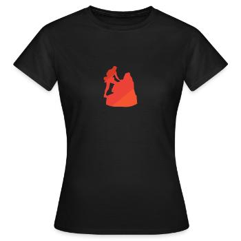 Kletterwand Klettern Felsklettern - Frauen T-Shirt - Schwarz - Vorne - AI Model Female 172 dark (172cm)