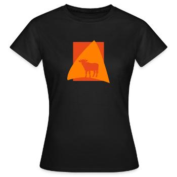 Beef Moo Beef - Women's T-Shirt - black - Front - AI Model Female 172 dark (172cm)