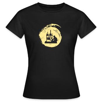 Molécule Chimique ADN - T-shirt Femme - noir - Devant - AI Model Female 172 dark (172cm)