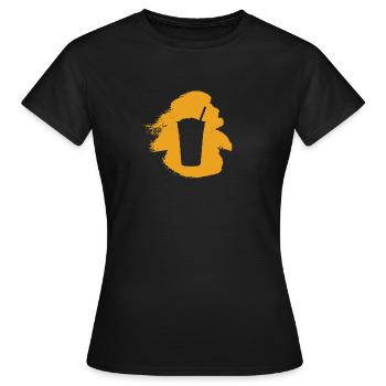 Bubbletee Tee Tee - Frauen T-Shirt - Schwarz - Vorne - AI Model Female 172 dark (172cm)