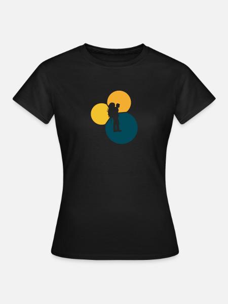 Backpacking Pilger Wandern - Frauen T-Shirt - Schwarz