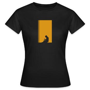 Häkeln Crochet Faden - Frauen T-Shirt - Schwarz - Vorne - AI Model Female 172 dark (172cm)