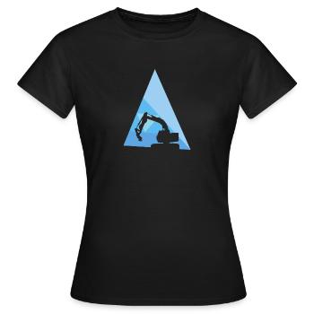 Construction d’une maison d’excavatrice - T-shirt Femme - noir - Devant - AI Model Female 172 dark (172cm)