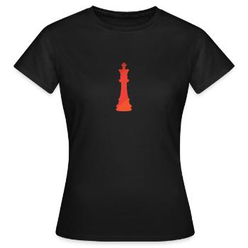 Stratégie d’échecs Bishop - T-shirt Femme - noir - Devant - AI Model Female 172 dark (172cm)