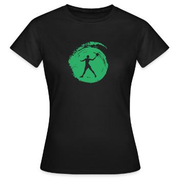 Beachball Strandtennis Beachball - Frauen T-Shirt - Schwarz - Vorne - AI Model Female 172 dark (172cm)