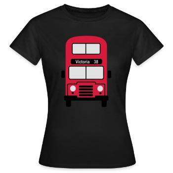 Londres - T-shirt Femme - noir - Devant - AI Model Female 172 dark (172cm)