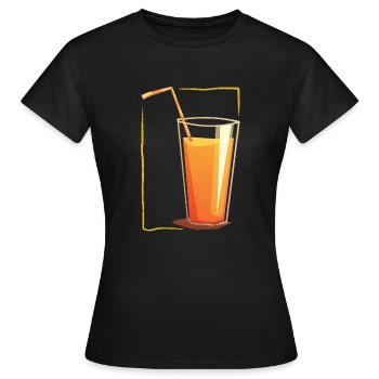 Drink in a frame - Frauen T-Shirt - Schwarz - Vorne - AI Model Female 172 dark (172cm)