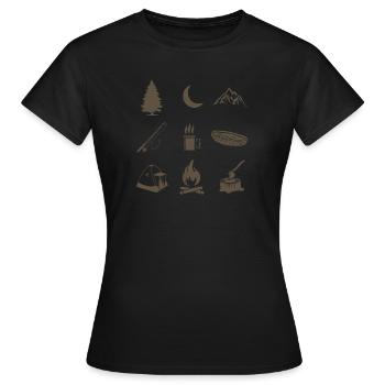 Outdoor - Women's T-Shirt - black - Front - AI Model Female 172 dark (172cm)