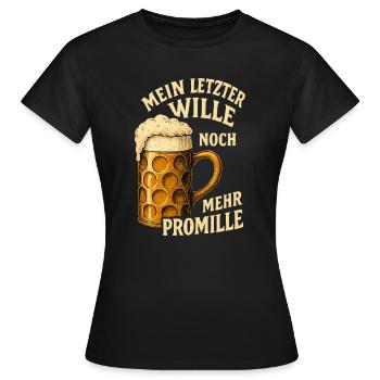 Bier Bierkrug Party feiern Promille Biertrinker  - Frauen T-Shirt - Schwarz - Vorne - AI Model Female 172 dark (172cm)