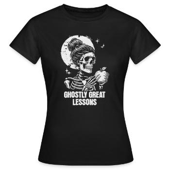 Funny Teacher Skeleton Halloween Classroom - Women's T-Shirt - black - Front - AI Model Female 172 dark (172cm)