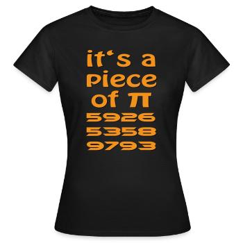 Piece of PI - Frauen T-Shirt - Schwarz - Vorne - AI Model Female 172 dark (172cm)