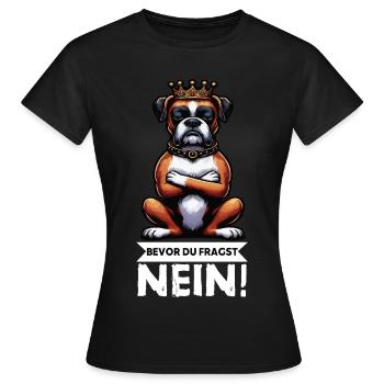 Avant que vous ne demandiez, sans boxer Boxer Boxer Boxer Boxer Dog - T-shirt Femme - noir - Devant - AI Model Female 172 dark (172cm)