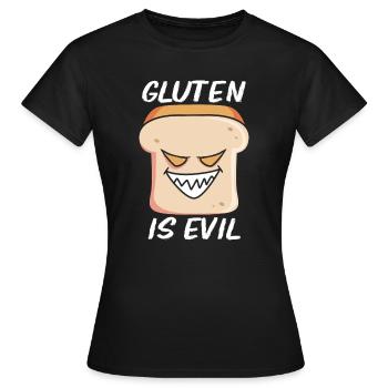 Gluten sans gluten - T-shirt Femme - noir - Devant - AI Model Female 172 dark (172cm)