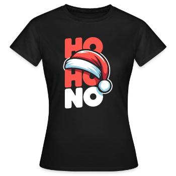 Ho Ho No Weihnachten - Frauen T-Shirt - Schwarz - Vorne - AI Model Female 172 dark (172cm)