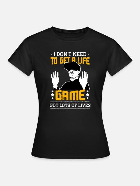 Game Got Plenty Lives Tee - Frauen T-Shirt - Schwarz