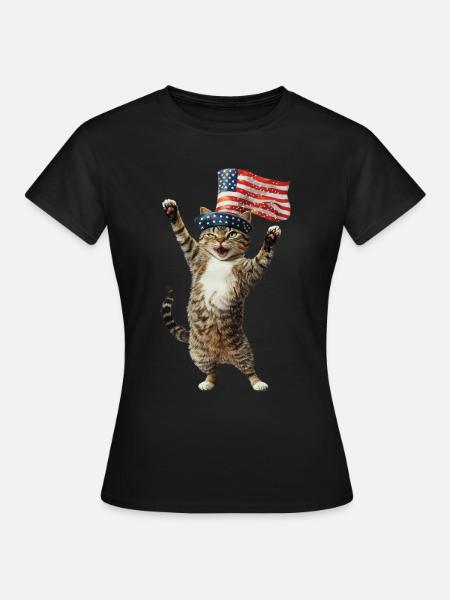 Katze - Frauen T-Shirt - Schwarz