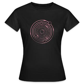 Kreis Kreise Umlaufbahn Orbit - Frauen T-Shirt - Schwarz - Vorne - AI Model Female 172 dark (172cm)