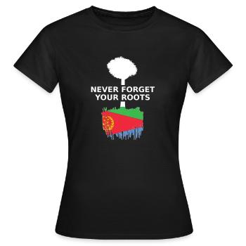 Eritrea Roots - Frauen T-Shirt - Schwarz - Vorne - AI Model Female 172 dark (172cm)