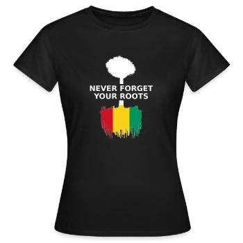 Guinea Wurzeln Geboren in - Frauen T-Shirt - Schwarz - Vorne - AI Model Female 172 dark (172cm)