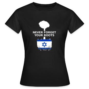 Israel Israelische Wurzeln - Frauen T-Shirt - Schwarz - Vorne - AI Model Female 172 dark (172cm)