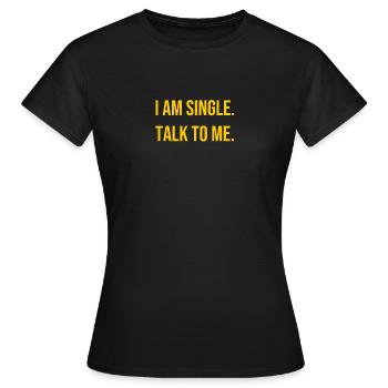 Showing interest offline - Women's T-Shirt - black - Front - AI Model Female 172 dark (172cm)