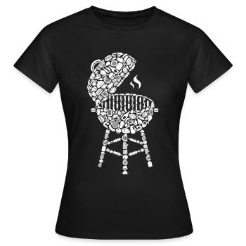 Grill BBQ Barbecue Grill Master Grilling Men - T-shirt Femme - noir - Devant - AI Model Female 172 dark (172cm)