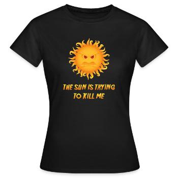 Soleil - T-shirt Femme - noir - Devant - AI Model Female 172 dark (172cm)
