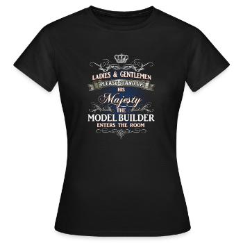 Chemise de professions nobles pour maquettiste - T-shirt Femme - noir - Devant - AI Model Female 172 dark (172cm)
