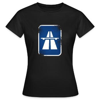 AUTOROUTES - T-shirt Femme - noir - Devant - AI Model Female 172 dark (172cm)
