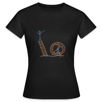 Employeurs et employés Freud et chagrin - T-shirt Femme - noir - Devant - AI Model Female 172 dark (172cm)