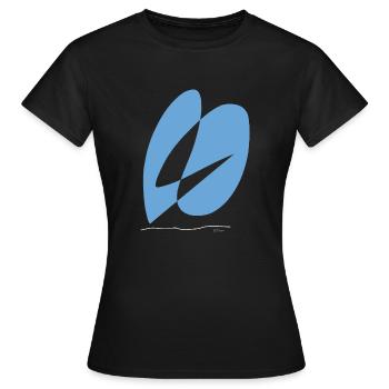 Abstract design die verliebten Regentropfen - Frauen T-Shirt - Schwarz - Vorne - AI Model Female 172 dark (172cm)