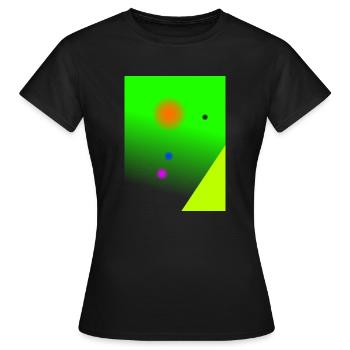 abstract - Women's T-Shirt - black - Front - AI Model Female 172 dark (172cm)
