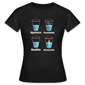 Les Optimistes jouent au basson! - T-shirt Femme - noir - Devant - AI Model Female 172 dark (172cm)