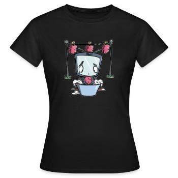 Lavage de cerveau de télévision - lavage de cerveau de télévision - T-shirt Femme - noir - Devant - AI Model Female 172 dark (172cm)