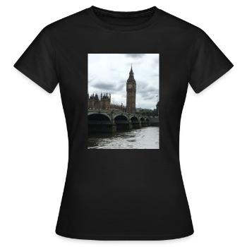 Big Ben London Bridge - Women's T-Shirt - black - Front - AI Model Female 172 dark (172cm)