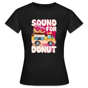 Sound For Donut - T-shirt Femme - noir - Devant - AI Model Female 172 dark (172cm)