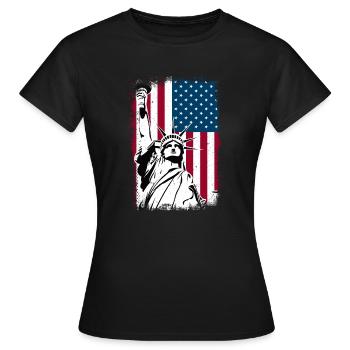Freiheitsstatue Amerika - Frauen T-Shirt - Schwarz - Vorne - AI Model Female 172 dark (172cm)