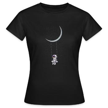 Astronaute dans la galaxie - T-shirt Femme - noir - Devant - AI Model Female 172 dark (172cm)