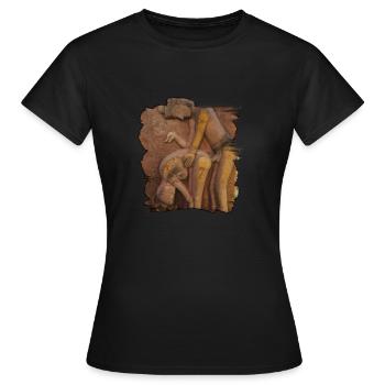 position 3 - Women's T-Shirt - black - Front - AI Model Female 172 dark (172cm)