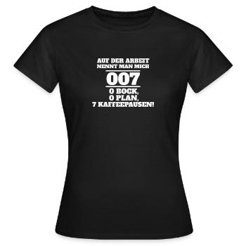 auf der arbeit nennt man mich. - Frauen T-Shirt - Schwarz - Vorne - AI Model Female 172 dark (172cm)