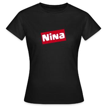 Nina - Frauen T-Shirt - Schwarz - Vorne - AI Model Female 172 dark (172cm)