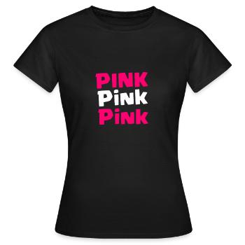 Pink - Women's T-Shirt - black - Front - AI Model Female 172 dark (172cm)