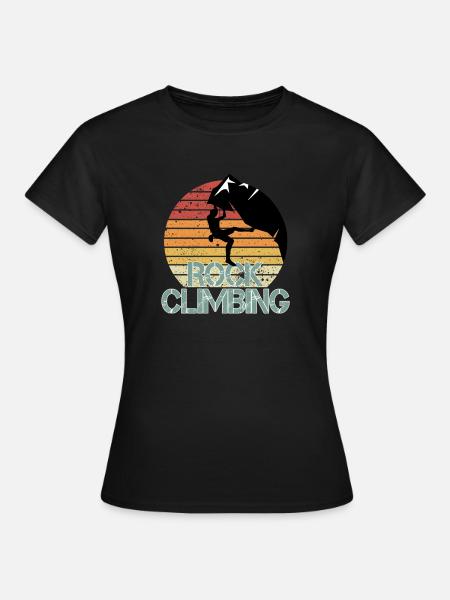 Felsklettern - Frauen T-Shirt - Schwarz