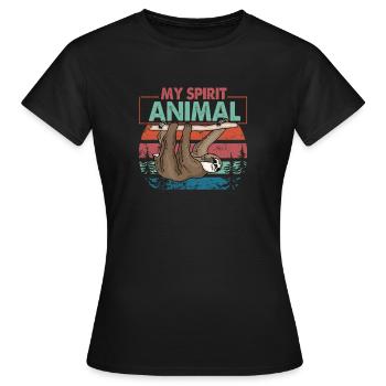 Mon animal spirituel - T-shirt Femme - noir - Devant - AI Model Female 172 dark (172cm)