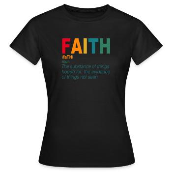 Foi - T-shirt Femme - noir - Devant - AI Model Female 172 dark (172cm)
