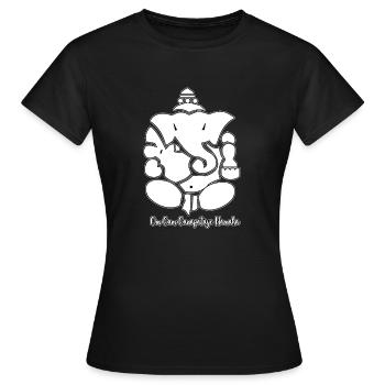 Ganesha avec mantra - T-shirt Femme - noir - Devant - AI Model Female 172 dark (172cm)