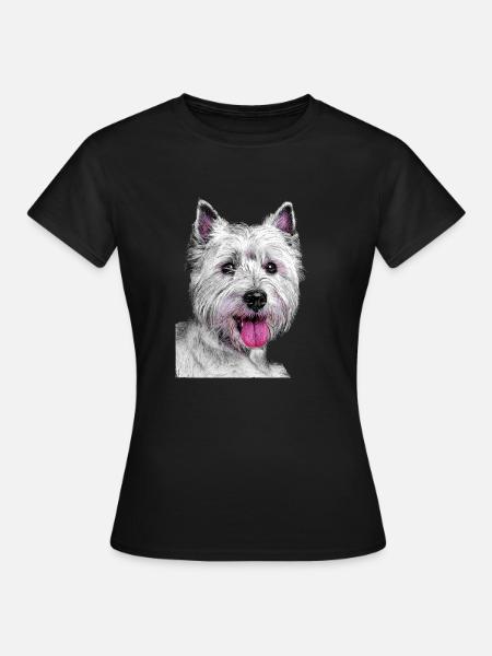 West highland white - Frauen T-Shirt - Schwarz